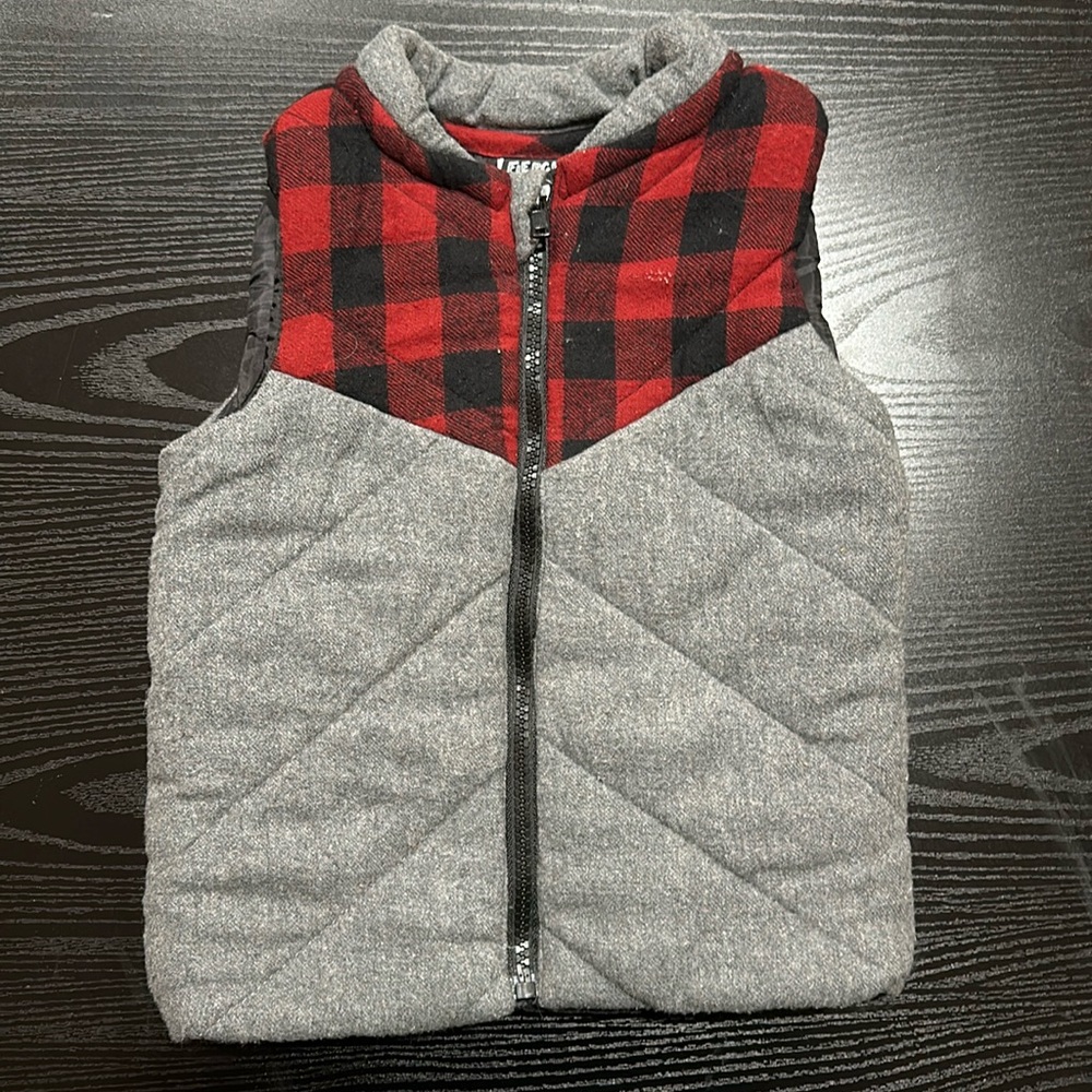 Boys Plaid Puffer Vest